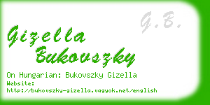 gizella bukovszky business card